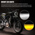 Lyxheth 2PCS Motorcycle LED Turn Signal Light, LED Turn Signal Strip, Flexible Switchback Dual-Color White & Amber Fork Turn Signal Blinker, Waterproof DRL Daytime Running Light Bar for Motorbike