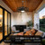 22" Outdoor Ceiling Fan with Lights, IP44 Waterproof Plug in Caged Fan with Remote & APP Control, 3CCT Dimmable 6-Speeds Reversible DC Motor, Wood Finish Gazebo Fan for Patio Porch Pergola Canopy