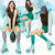 JajaHoho Roller Skates for Women, Shiny Holographic High Top Rollerskates, Double-Row Four Mixture Gradient Wheels Quad Skates for Girls Age 8-50 Indoor Outdoor (Size 3, Mint Green)