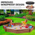 Octagon Sandbox Cover, Outdoor Garden Outdoor Octagon Sand Box Cover, 420D Oxford Cloth Waterproof, Windproof and Dustproof, Suitable for Children's Sandbox Protection (Black,84" X 78" X 9")