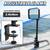 Outus Pontoon Boat Rear View Mirror with Telescoping Pole 10" x 6.3" 360° Adjustable Marine Rearview Mirror Telescopic Pole 21.5-31.5 Inch for Pontoon, Ski Boat Marine Water Skiing Accessories