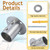 2 Packs NE1228PR 304 Stainless Steel Silver Deck Flanges Suitable for 1.5" OD Pipes,Suitable for the handrails of Swimming Pool Ladder Supports(Including Screws)
