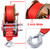 3500 lbs Hand Winch Heavy Duty Two Way Manual Towing Crank with Cable 32 Feet Nylon Straps and Comfortable Handle Hook for Boat Trailer Truck ATV Auto