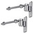 Insaga 10'' J Bolt Gate Hinge and Wall Mount Hinge 2Pack, Heavy Duty 304 Stainless Steel Gate Hinges, One Piece with Non-Welded for Farm, Fence, Garden, Metal Gates, Load Capacity up to 500LB