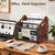 QILICHZ Wood Magazine Holder, 3-Compartment Magazine Rack Floor