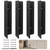 Bompro 4 Pcs Garage Door Seal Mouse Guard, Heavy Duty Stainless Steel Garage Door Mouse and Snake Guard, Permanent Solution (Black)