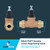 Cash Acme EB45 Pressure Regulating Valve, Double Union, 3/4 Inch NPT Female, Poly Top, 60 PSI, PVA16P-DUTH-60, Brass