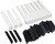 Jiayouy 88 Key Piano Keytops Plastic Piano Key Tops Replacement Black + White Complete Set