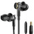 Wired Earbuds BA-Dynamic Deep Bass Earphones with Noise Cancelling Mic Call