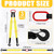 Maasechs 2 Pack Lifting Slings Straps with Hooks Web Slings, 3.3ft, Yellow