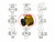 (Pack of 10) Brass 3/8'' Compression valve Cap Fitting for Sink Shut off Angle Stop Water Line Valve with Sealing Rubber Gasket Washer