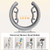 Adjustable Shower Head Holder Adhesive & Drill 2-in-1 with 360° Swivel