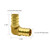 100 Pack 1/2" PEX Fittings, Brass PEX Elbow Fittings for PEX Tubing Pipe