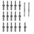 16 Pack Rock Splitting Wedges 5/8" with 2 Drill Bits, Feathers and Wedges