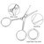 Mudder 3 Pcs Nose Hair Scissors Facial Hair Rounded Tip Scissors, Silver