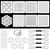 24 Pcs Sashiko Stencil Kit, Sashiko Embroidery Kit