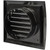Vent Systems 4'' Inch Black Pack of 2 Air Vent Cover Dryer Vents and Bathroom Exhaust Vents Pipe, Black Louvered Dryer Vent Cover - Exhaust, Supply Air Register Grille with Flange