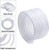 DAVCO 1" ID × 50ft Heavy Duty Braided Clear Plastic Vinyl Tubing & Clamp
