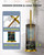 Dowry Toilet Plunger with Holder for Bathroom Gold 18.7In