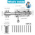 MeBantoo 6.3 Inch Slide Bolt Gate Latch, Barrel Bolt Latch, Silver