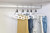 Premium Skirt Hangers 2-Pack - Thin Space-Saving Skirt Hanger Set with Clamp, Pant Hanger 2-Piece Set, Shorts Hangers with Heavy-Duty Locking Clasp, Multipurpose Quality Jean Hangers Set (White, 2)