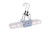 Premium Skirt Hangers 2-Pack - Thin Space-Saving Skirt Hanger Set with Clamp, Pant Hanger 2-Piece Set, Shorts Hangers with Heavy-Duty Locking Clasp, Multipurpose Quality Jean Hangers Set (White, 2)