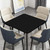 BDUEYFU Fitted Tablecloth Square Elastic Table Cover Easy to Clean for Outdor Picnic Party Black Fitted for 36"x36" Square Table
