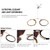 REAVEE Ultra Thin Armless Reading Glasses for Men Women, No Temple Pinch Nose Clip on Readers Small Pocket with Mini Portable Case, Tortoise +1.0