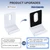 Difenni Metal Mirror Clips 3/4 Inch Wide Channel Mirror Clips Heavy Mirror for Frameless Mirror Clips Wall Mounting Hanger for Mirror Tile Picture Frame Metal Mirror Holder Kit 8 Pieces (White)
