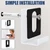 Difenni Metal Mirror Clips 3/4 Inch Wide Channel Mirror Clips Heavy Mirror for Frameless Mirror Clips Wall Mounting Hanger for Mirror Tile Picture Frame Metal Mirror Holder Kit 8 Pieces (White)