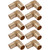 SharkBite 1 Inch Crimp 90 Degree Elbow, Pack of 10, Brass Plumbing Fitting, PEX Pipe, PE-RT, UC260LFA10