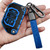 Sindeda for Jeep Key Fob Cover with Keychain Soft Full Protection Key Shell Key Case Compatible with Jeep Gladiator JT Sahara JLU 2018-2026 Wrangler JL JLU Rubicon (Blue)