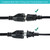 Black Flat Head Extension Cord 1FT Flat Thin Under Carpet Extension Cord with Flat Wall Plug,3 Prong Flat Wire SPT-3 14AWG Heavy Duty Low Profile Grounded Cord for Air Conditioner, Refrigerator
