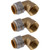SharkBite Max 90 Degree Female Adapter Elbow, 3/4 Inch Push-to-Connect x 3/4 Inch FNPT, Pack of 3, Brass Plumbing Fitting, UR314