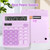 HUTUDD Desktop Calculator, Purple Calculator Big Buttons, 12-Digits