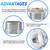 ChillWaves 304 Stainless Steel Pipe Fitting, Reducer Hex Bushing 1-1/4" NPT Male x 1/2" NPT Female Thread Adapter(3-PACK)