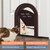 Wordcam Cat Door Interior Door, 2 Way Locking Indoor Cat Door for Cats Up to 20 lbs, Pet Doors for Cats, Kitties and Small Dogs (Brown)