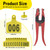 Cattle Ear Tags 001-100, 100Pcs Plastic Livestock Ear Tag for Cows Goats Sheep Pigs with Pliers Applicator & 2 Pins, Animal ID Tags for Ranch Farm Herd Tracking, Laser Print (001-100, Yellow)