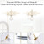 16 inch Flush Mount Ceiling Light with Pull Chain On/Off Switch, White Star Ceiling Light Fixtures, Farmhouse Modern Lighting for Hallway, Entryway, Porch, Study, Bedroom, Stair, Kitchen, Bathroom