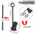 Sumnacon Long Handle Door Stoppers, Portable Heavy Cast Iron Dog Door Stop