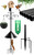 92 Inch Squirrel Proof Bird Feeder Pole, Heavy Duty Bird Feeder Stand, Adjustable Shepherds Hooks for Outdoor with Squirrel Baffle Birdbath Tray for Garden Attracting Wild Birds