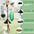 92 Inch Squirrel Proof Bird Feeder Pole, Heavy Duty Bird Feeder Stand, Adjustable Shepherds Hooks for Outdoor with Squirrel Baffle Birdbath Tray for Garden Attracting Wild Birds