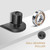 EaseLife 2 Pack Barn Door Floor Guide,2 Assemble Setup Options,Wall Mount System,Adjustable Ball Bearings Stay Roller,Flush Flat Bottom Design,Black