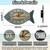 Cunno Silent Beach Wall Clock Wooden Non-Ticking Coastal Sea Fish Clock