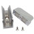 6pcs Shower Door Collision-Proof Block,Furniture Bottom Guide Assembly,for Glass Sliding Door Shower Door Collision-Proof Block,with Screws(Silver)