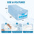 Buzzlett 3 Pcs 40 Gallon Water Storage Bladder, Foldable and Resuable