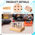 AceOrbit 1/8'' to 3/32'' Shank Bur Holder Stand Wood Rotary Tool Bit Holder Small Drill Bits Organizer Cutting Polishing Buffing Wheel Storage Jewelry Making Tool Block with 88 Holes in 4 mm Diameter