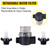 VEVOR Water Diaphragm Pump 5.5 GPM 12V Washdown Pumps Automatic 70 PSI Pump for Car Washing, Agricultural Irrigation, Boats, Marine Yacht
