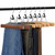 AMKUFO 12 Pack Wooden Pants Hangers with Clips Non Slip Skirt Hangers Walnut Trouser Clamp Hanger Solid Wood Hanger with 360° Swivel Hook