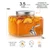 MosJos Glass Drink Dispenser for Fridge - Stainless Steel Spigot Mason Jar Dispenser with Wide Opening & Easy-Fill - Beverage Storage for Outdoor, Water, Iced Tea, Juice, Sangria & Detergent, 1 GALLON
